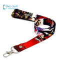 Factory direct sales custom blank sublimation printing retractable red color airbus lanyard with metal clip